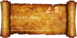 Lőrincz Ugor névjegykártya